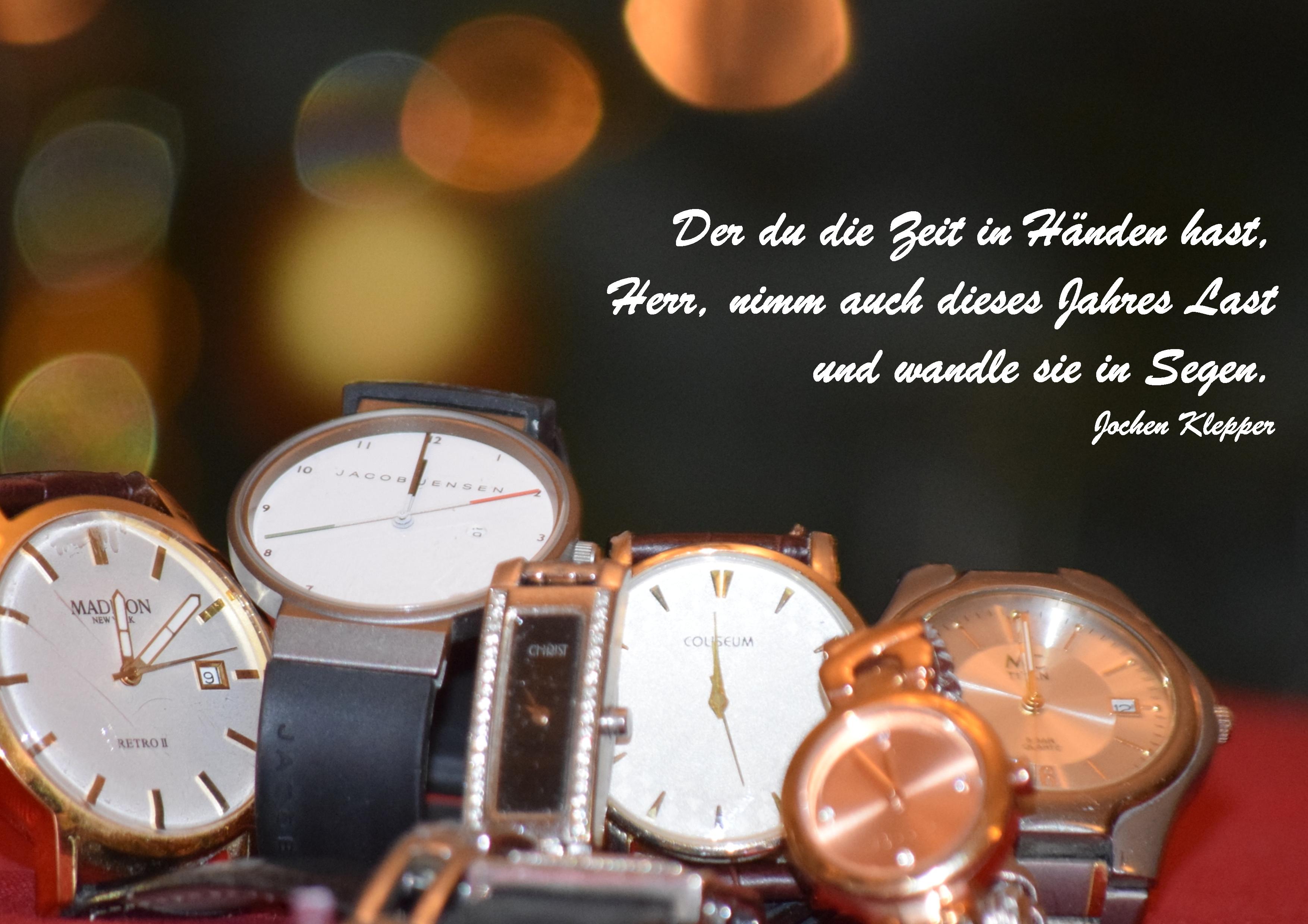 Der du die Zeit in Händen hast Silvester 2023 becrima